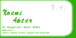 noemi apter business card